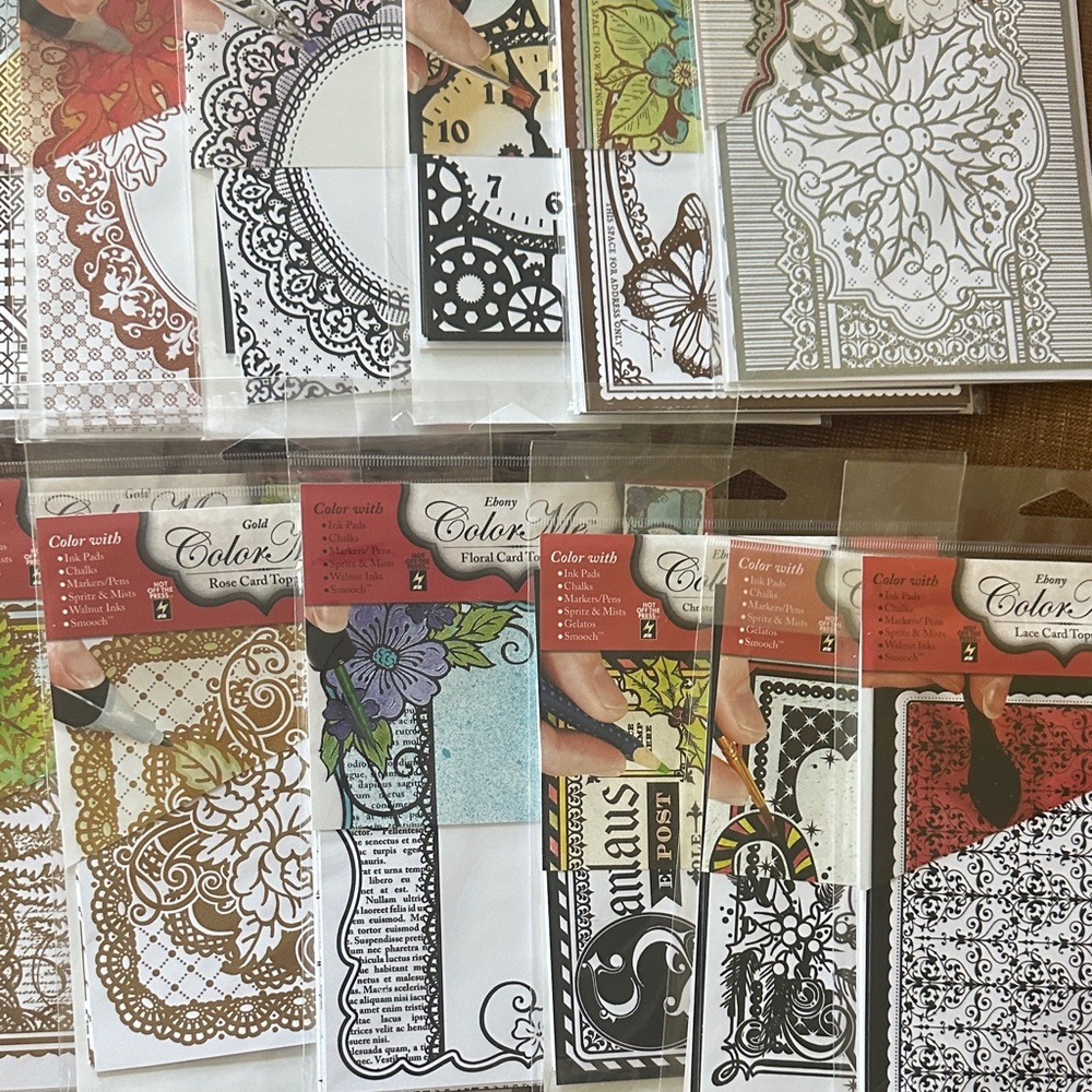 Gold and Ebony , Copper, Chocolate Color Me “ card toppers